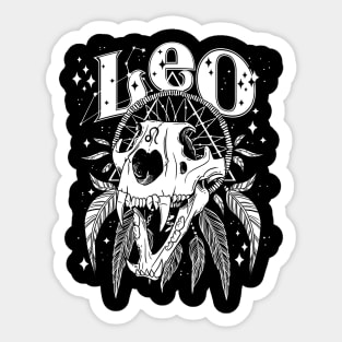 LEO Deity Moon Lunar Witch Shirt Skull constellation Sticker